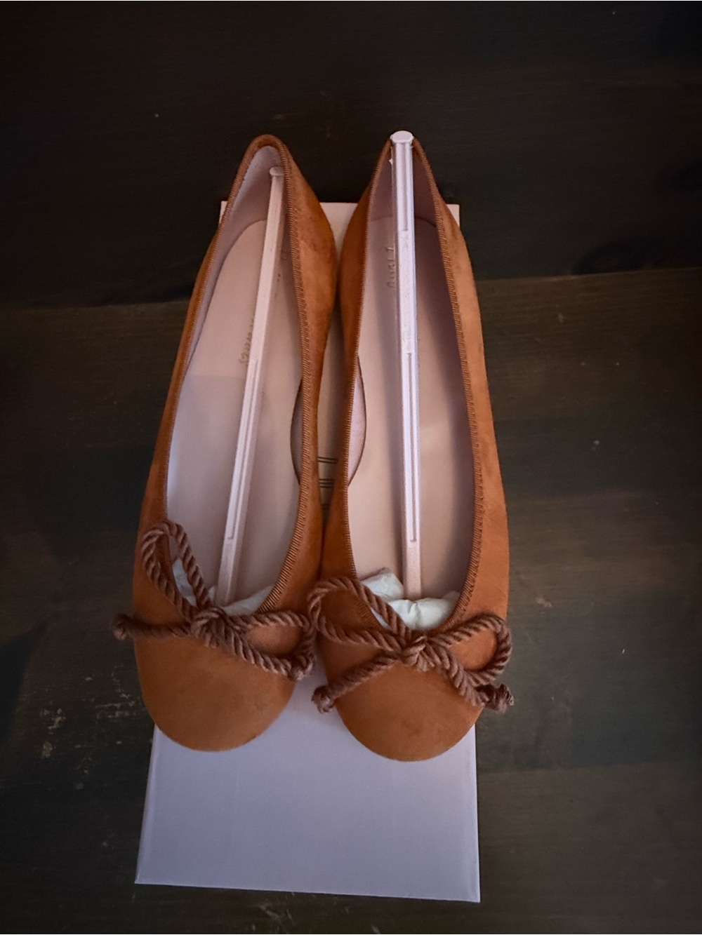Pretty Ballerinas Rosario Elton Flats Light Brown Suede NIB US 6 EU 36